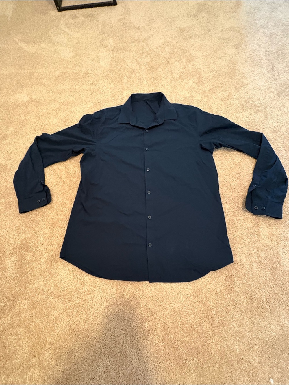 lululemon athletica Men's Dark Blue Long-Sleeve Dress Shirt